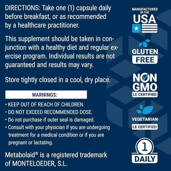 Life Extension Body Trim & Appetite Control Vegicaps 30 Vegicaps