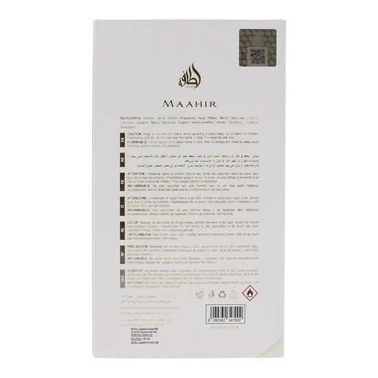 Lattafa Maahir Honor Eau De Parfum 100ml