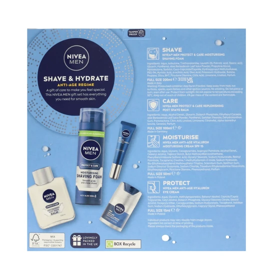 Nivea Men Shave & Hydrate 4pc Gift Set