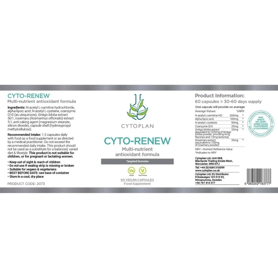Cytoplan Cyto-Renew 60 Capsules