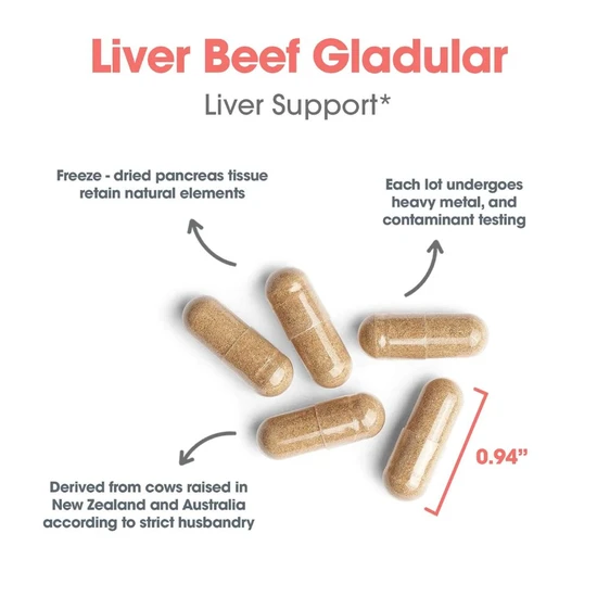 Allergy Research Group Liver Beef Natural Glandular Capsules 125 Capsules