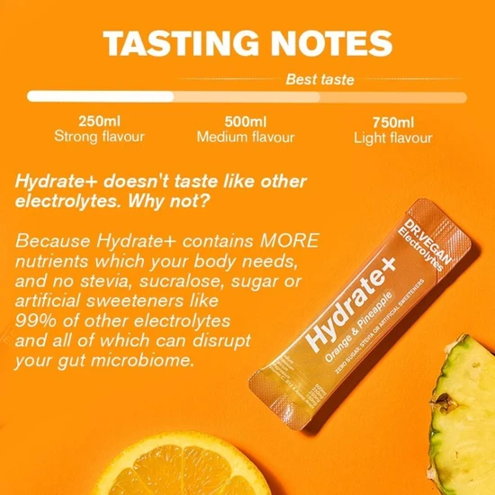 Dr Vegan Hydrate+ Orange & Pineapple Sachets 15 Sachets