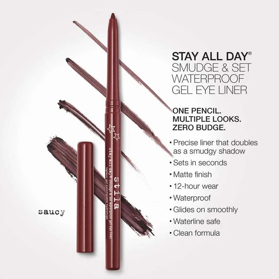 Stila Stay All Day Smudge & Set Waterproof Gel Eyeliner Saucy