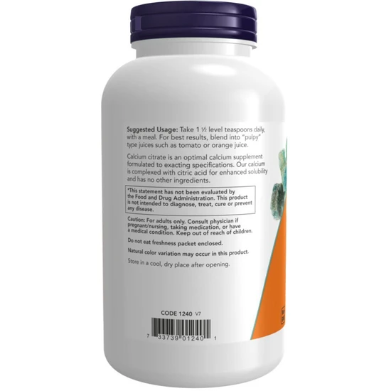 NOW Foods Calcium Citrate Pure Powder 227g