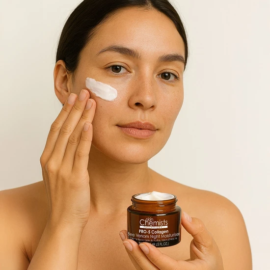 skinChemists Pro-5 Collagen Bee Venom Night Moisturiser 2 x 50ml