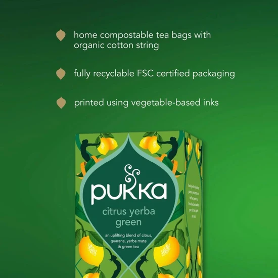 Pukka Uplift Organic Citrus & Yerba Mate Green Tea Bags 80 Bags