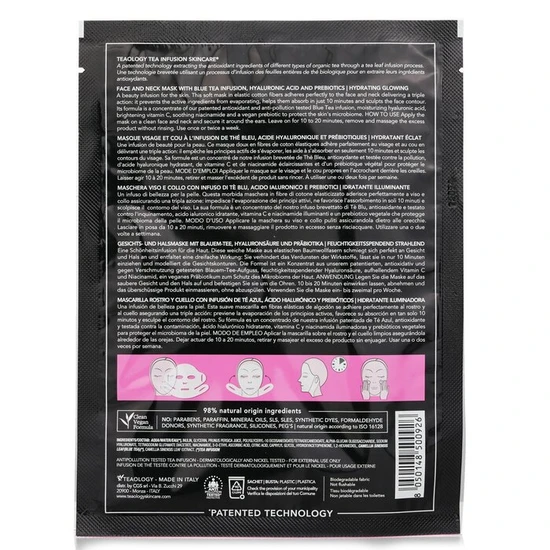 Teaology Peach Tea Hyaluronic Face & Neck Mask 21ml