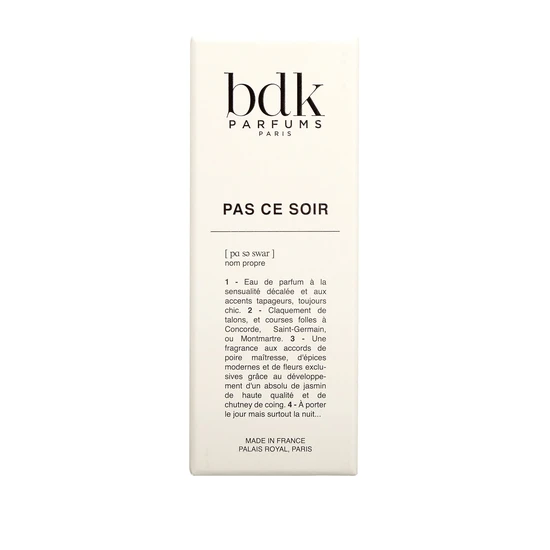bdk Parfums Pas Ce Soir Eau De Parfum 50ml