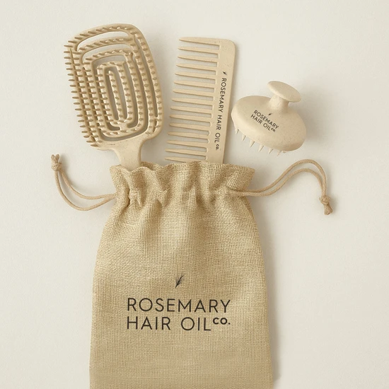 Rosemary Hair Oil Co Scalp Soothe Essential Brush Set