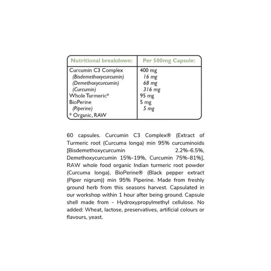 Fushi Turmeric C3 & Bioperine Extract 60 Capsules
