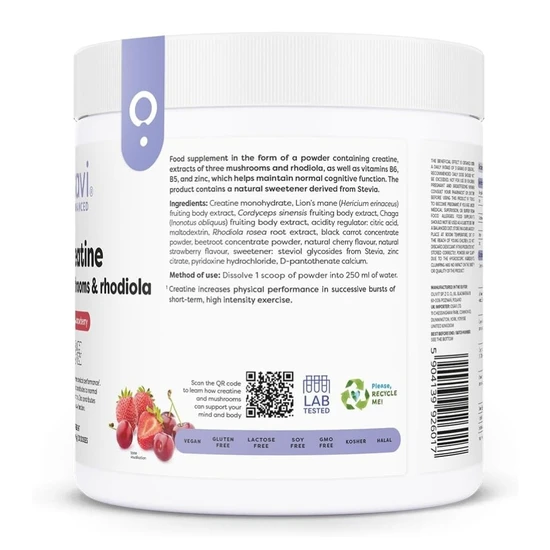Osavi Creatine Mushrooms & Rhodiola Cherry & Strawberry 300g