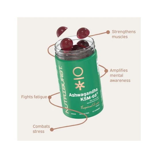 Nutriburst Ashwagandha KSM-66 Gummies 60 Gummies