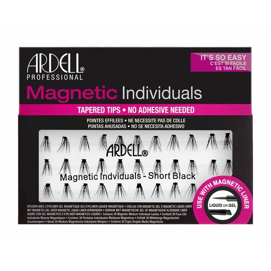 Ardell Magnetic Individual Lashes Tapered Tips False Eyelashes Short Black