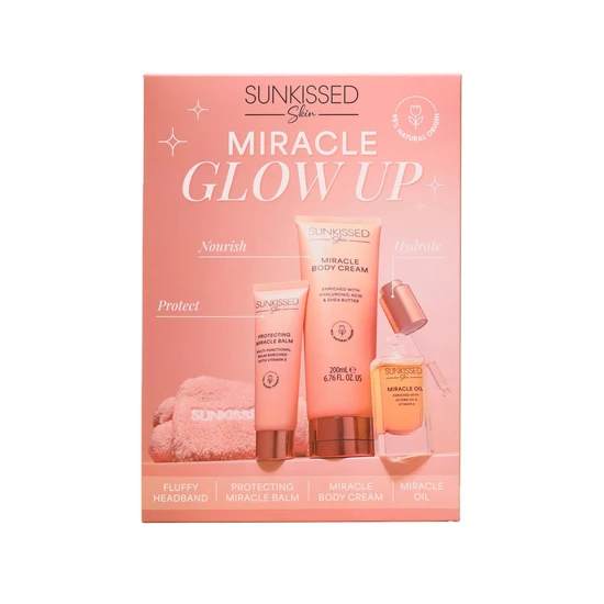 Sunkissed Miracle Glow Up Gift Set 40ml Protective Miracle Balm + 30ml Miracle Oil + 200ml Body Cream + Headband 1 Piece
