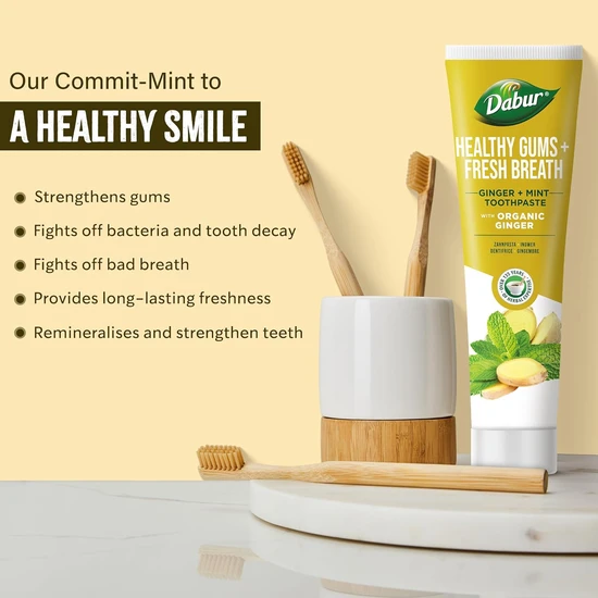 Dabur Healthy Gums Fresh Breath Ginger & Mint Toothpaste 100ml