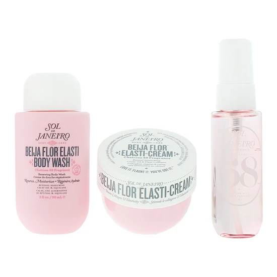 Sol de Janeiro Beija Flor Jet Set 50ml Cream + 90ml Body Wash + 30ml + Perfume Mist