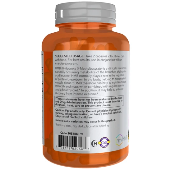 NOW Foods HMB 500mg Capsules 120 Capsules