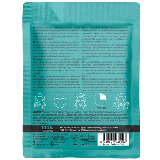 BeautyPro RETINOL Anti-Ageing Sheet Mask x1