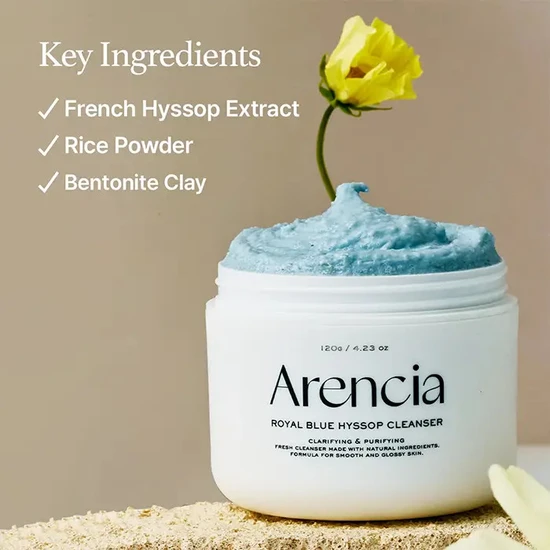 Arencia Fresh Blue Hyssop+ Rice Mochi Cleanser 120g