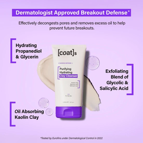 Coats Skin Purifying Hydrating Clay Cleanser 150ml