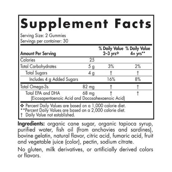 Nordic Naturals Nordic Omega-3 82mg Tangerine Treats Gummies 60 Gummies