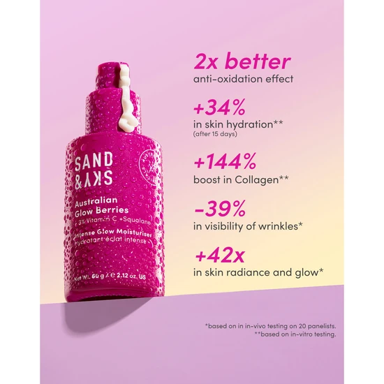 Sand & Sky Australian Glow Berries Intense Glow Moisturiser 60g