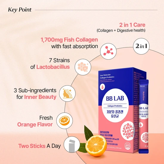 BB LAB Low Molecular Collagen Probiotics 25 Days Supply