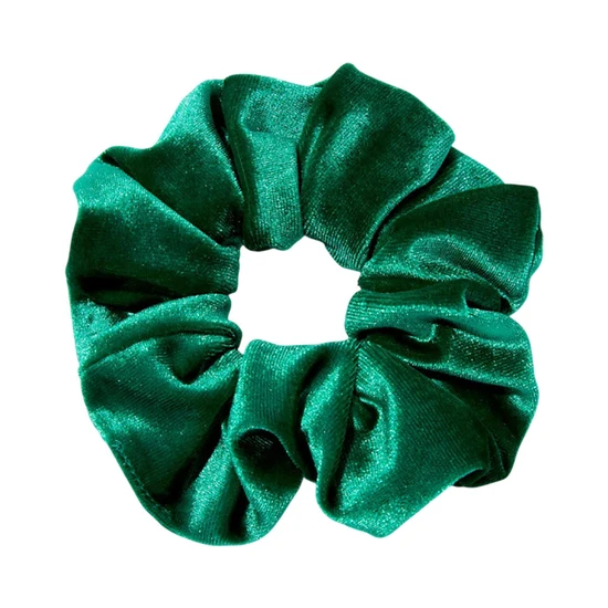 Molly And Rose High Shine Green Velvet Large Scrunchie