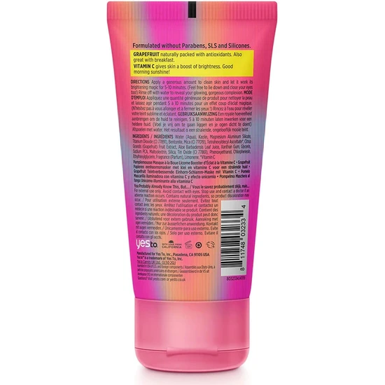 Yes To Grapefruit Vitamin C Glow Boosting Unicorn Mud Mask 59ml