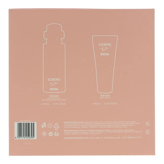Iceberg Twice Rosa Gift Set 125ml Eau De Toilette + 100ml Body Lotion