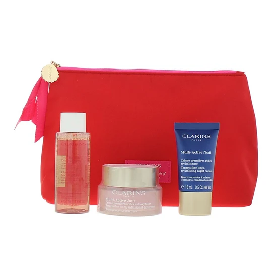 Clarins Multi Active Collection Multi-Active Day Cream + Cleansing Micellar Water + Multi-Active Night Cream