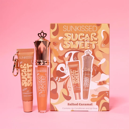 Sunkissed Sugar Sweet Salted Caramel Gift Set 16ml Lip Conditioner + 8ml Lip Gloss