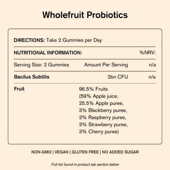 Vegums Nudums Probiotic Gummies 30 Gummies