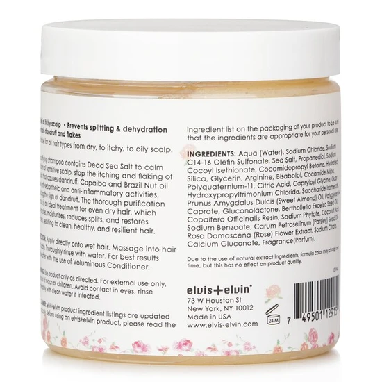 Elvis + Elvin Purifying Shampoo With Dead Sea Salt 240ml