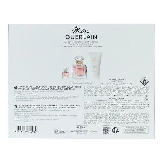 GUERLAIN Mon Guerlain Eau De Parfum 50ml + 5ml + Body Lotion 50ml Gift Set 50ml