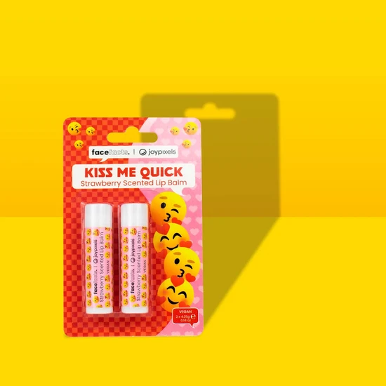 Face Facts Kiss Me Quick Strawberry Scented Lip Balm 2 x 4.25g