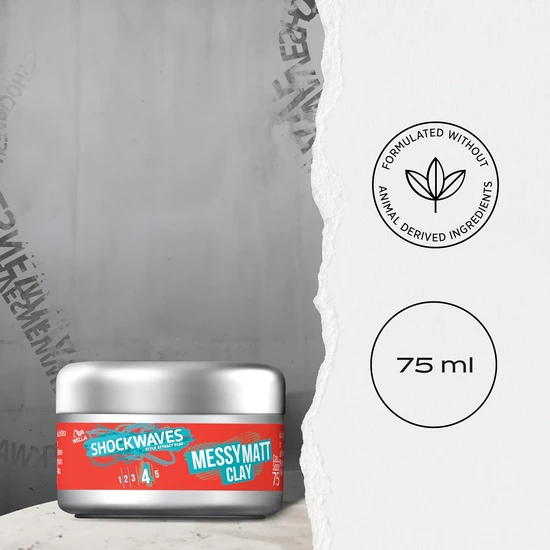 Wella Shockwaves Messy Matte 4 Clay 75ml