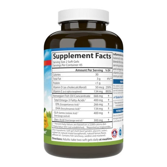 Carlson Labs Inflammation Balance Softgels 90 Soft Gels