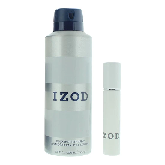 Izod White Gift Set 15ml Eau De Toilette + 200ml Body Spray