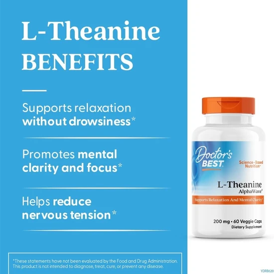 Doctor's Best L-Theanine AlphaWave Capsules 60 Capsules