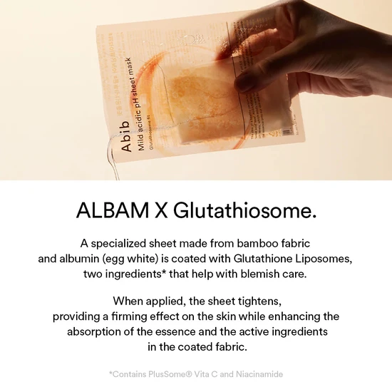 Abib Mild Acidic pH Sheet Mask Glutathiosome Fit 30ml