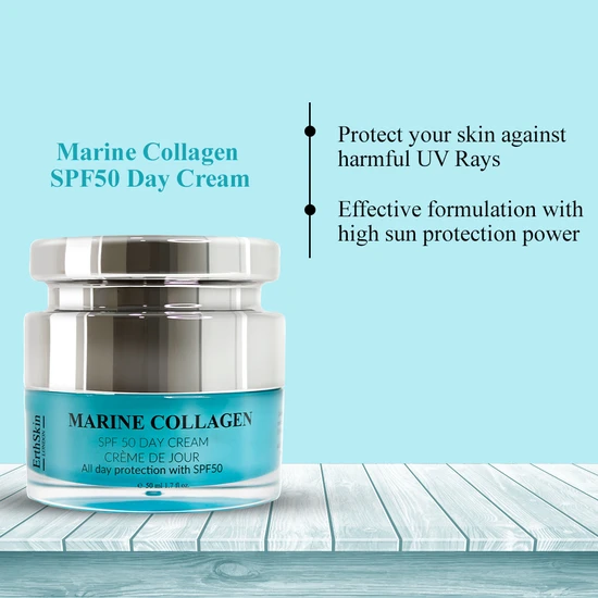 Erth Skin London Retinol Serum + Marine Collagen Night Cream + Marine Collagen SPF 50 Day Cream 30ml + 50ml + 50ml