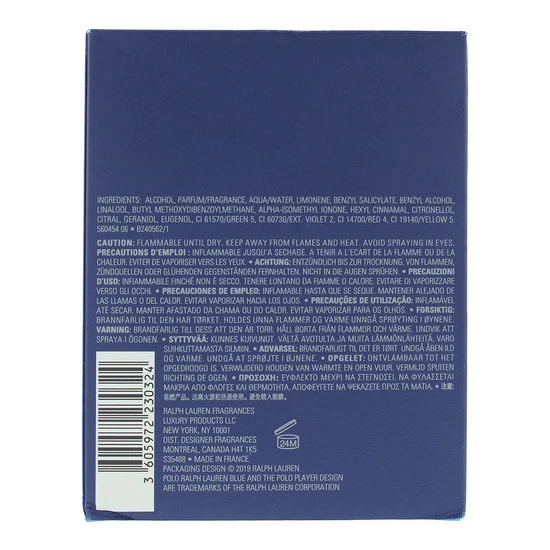 Ralph Lauren Polo Deep Blue Eau De Parfum 125ml