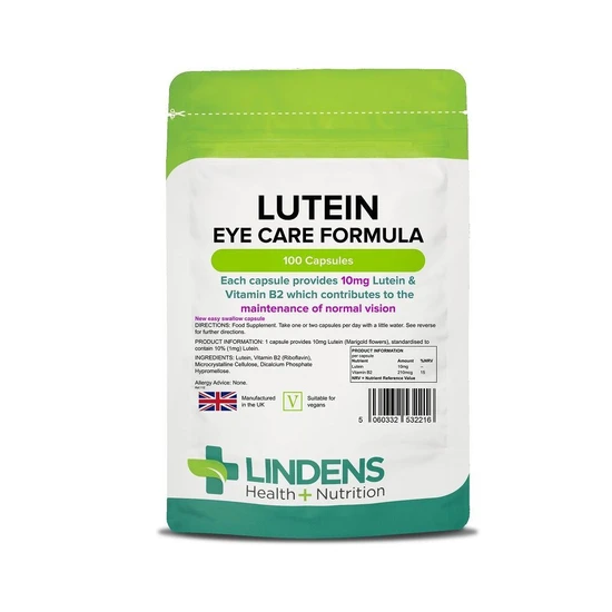 Lindens Lutein 10mg Marigold Extract Capsules 100 Capsules