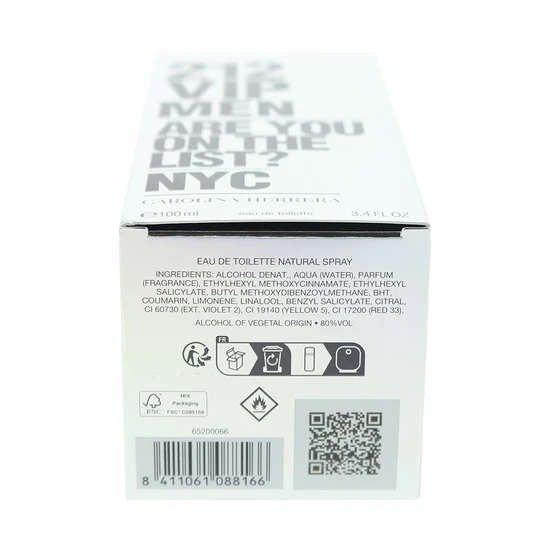 Carolina Herrera 212 VIP Men Eau De Toilette 100ml