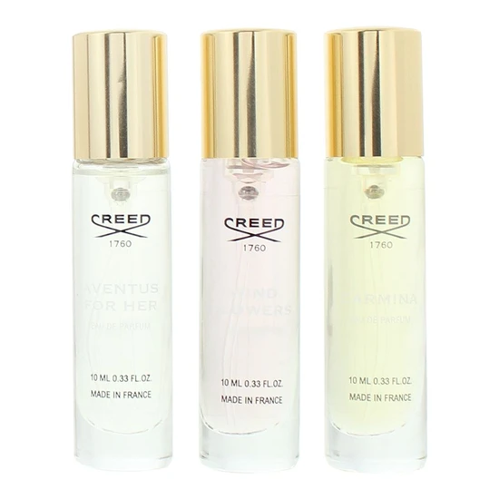 Creed Mini Gift Set: Aventus For Her Eau De Parfum, Carmina Eau De Parfum, Wind Flowers Eau De Parfum 10ml