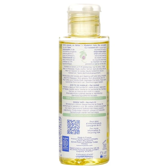Mustela Baby Oil For Normal Skin 100ml