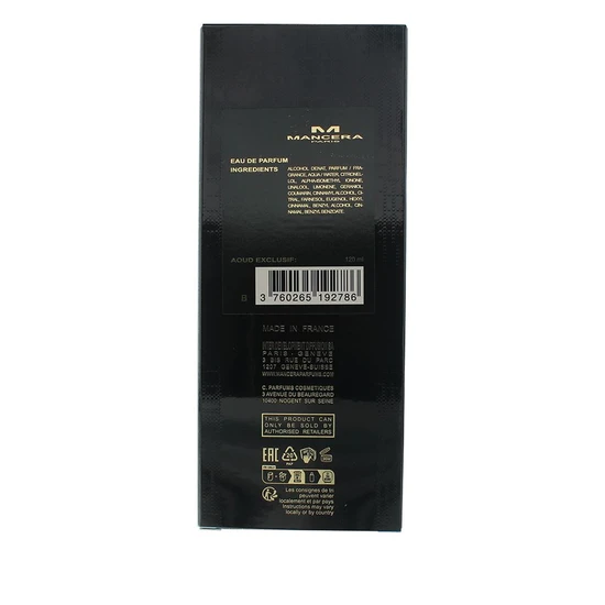 Mancera Aoud Exclusif Eau De Parfum 120ml
