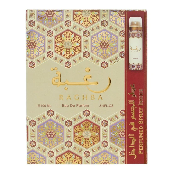 Lattafa Raghba Eau De Parfum Gift Set 100ml Eau De Parfum + 50ml Deodorant Spray