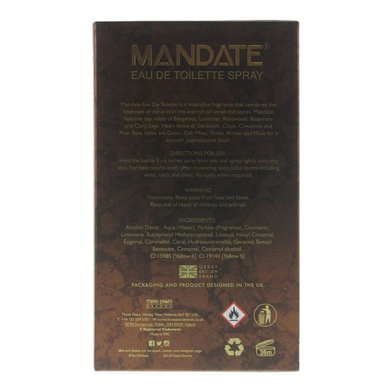 Eden Classics Mandate Eau De Toilette 100ml